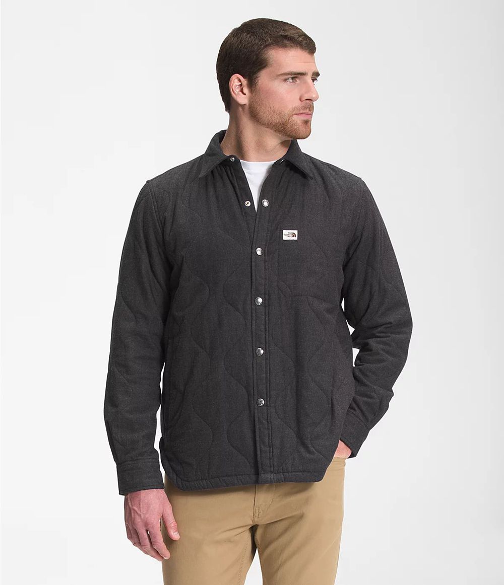 The North Face Quilted Overshirt T-Shirts Herren - Schwarz CH-298MDJP